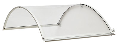 Auvent alu et polycarbonate Basic 140 x 90 cm - vue 2