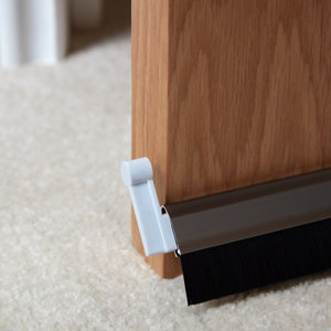 Bas de porte automatique aluminium avec brosse à visser - L. 1 m