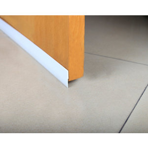 Bas de porte en PVC blanc adhésif - L. 95 cm x Ép. 10 mm