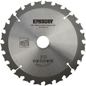 Lame de scie circulaire 165 x 1,8 x 20 mm 24 dents