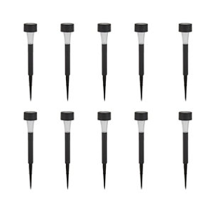 Lot 10 balises solaires noires