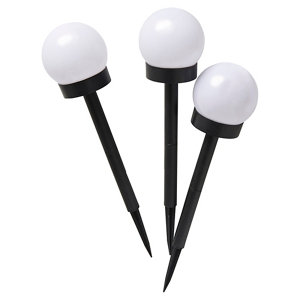 Lot 3 balises solaires boule 10 cm