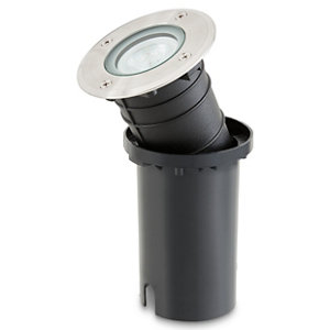 Spot terrasse rond alu brosse "Nashua"