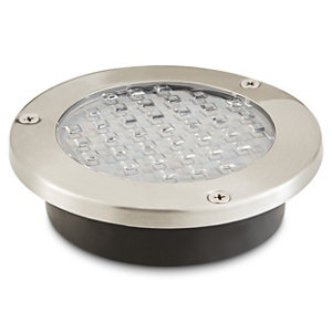 Lot 2 spots terrasse solaire alu brosse "glend"