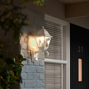 Applique montante à détection  blanc IP44 "Varennes"