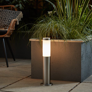 Borne inox "Hollis" Ø 122 x H. 450 mm