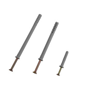 Lot de 100 chevilles + vis à frapper diverses tailles