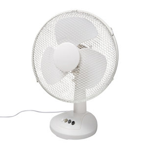 Ventilateur de table blanc 30 cm - 40 W
