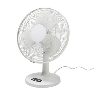 Bastilipo Ventilateur De Table 40 Cm Barrosa - 50W, 3 Vitesses, Oscillant Et Silencieux - Noir