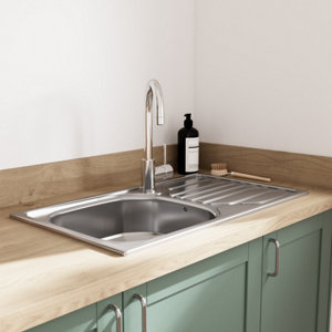 Évier de cuisine inox lisse "Turing" - 1 cuve