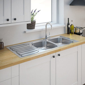 Évier de cuisine inox "turing" - 2 cuves