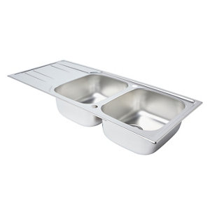 Évier inox "lyell" inox - 2 cuves