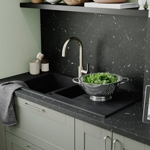 Évier résine noire "ising" - 1,5 cuve