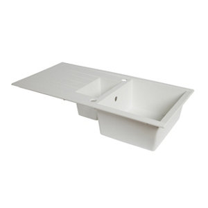 Évier résine blanche "ising" - 1,5 cuve