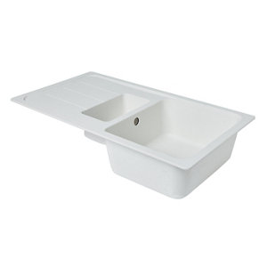 Évier quartz blanc "arber" - 1,5 cuve