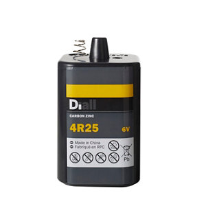 Pile Carbone Zinc 6V / 4R25 à ressort