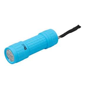 Mini torche plastique à LED 29 lm bleue