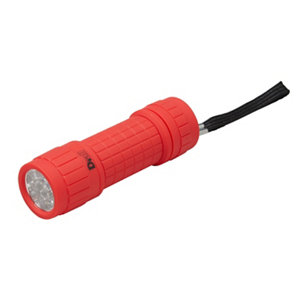 Mini torche plastique rouge LED 20 lm rouge