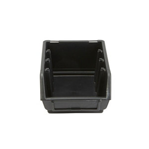 Bac organiseur noir petit 1 L - 7,5 x 11,6 x 16 cm