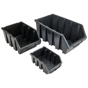 Bac organiseur noir petit 1 L - 7,5 x 11,6 x 16 cm