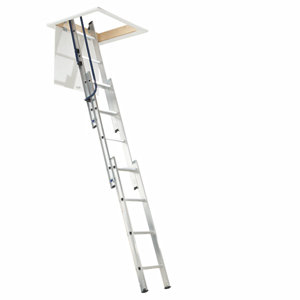 Escalier escamotable antidérapant avec 3 sections repliables modèle 37093