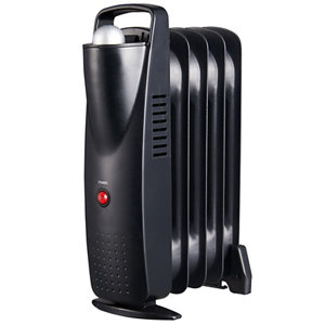 Mini radiateur bain d'huile noir - 500 W