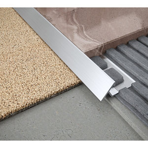 Profilé de transition sol aluminium brut 8 mm le profilé - H. 8 mm