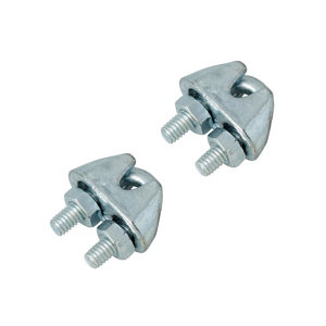 2 serre-câbles étriers Ø 4 mm