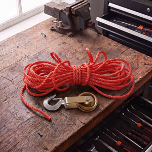 Corde torsadée PP - 15 m x 14 mm - Rouge