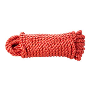 Corde torsadée PP - 15 m x 14 mm - Rouge