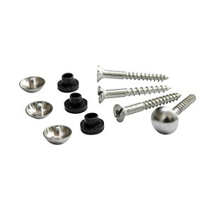 Set 4 fixations pour miroir 8 x 32 mm 