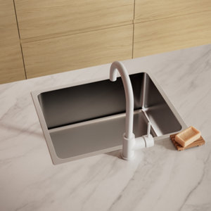 Robinet mitigeur de cuisine "Katiki" blanc