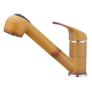 Robinet mitigeur évier + douchette "Mokau" marron