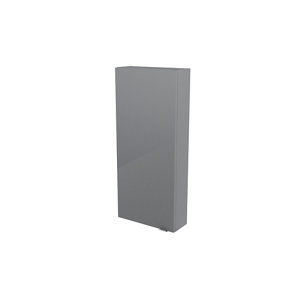 Armoire de salle de bains grise Imandra L.40 x H.90 x P.15 cm