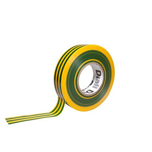 Ruban adhésif isol 19mm x 33m vert/jaune