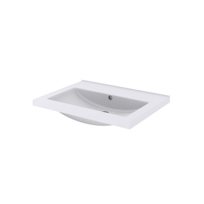 Plan vasque en céramique .60 cm GoodHome Nira - vue 2