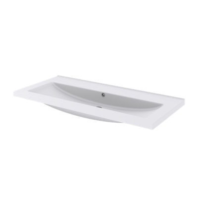 Plan vasque en céramique .100 cm GoodHome Nira - vue 2