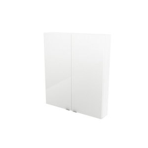Armoire de salle de bains blanc Imandra L.80 x H.90 x P.15 cm