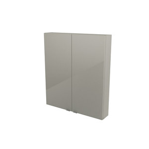 Armoire de salle de bains taupe Imandra L.80 x H.90 x P.15 cm