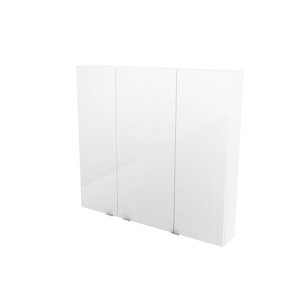 Armoire de salle de bains blanc Imandra L.100 x H.90 x P.15 cm