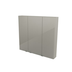 Armoire de salle de bains taupe Imandra L.100 x H.90 x P.15 cm