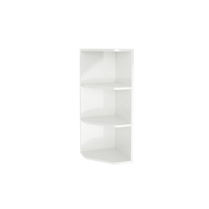 Rangement mural d'angle blanc "Imandra" - L.34 x H.90 x P.36 cm
