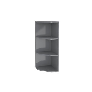 Rangement mural d'angle gris Imandra L.34 x H.90 x P.36 cm