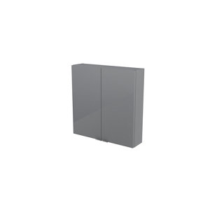 Armoire de salle de bains grise Imandra L.60 x H.60 x P.15 cm