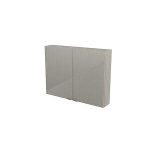 Armoire de salle de bains taupe Imandra L.80 x H.60 x P.15 cm