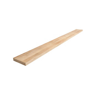 Plan de toilette à poser en chêne massif L.183 x l.15,5 x Ép.2,7 cm