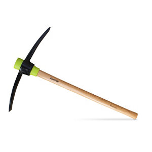 Pioche de jardin avec tête en acier au carbone