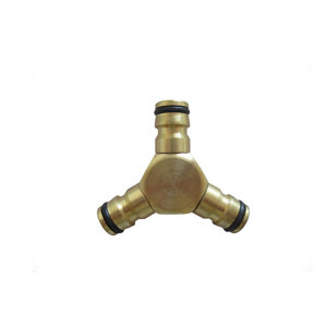 Connecteur rapide mâle 3 voies en laiton