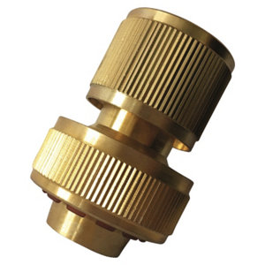 Raccord rapide aquastop en laiton pour tuyau - Ø 15 à 19 mm