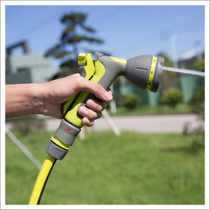 Pistolet de pulvérisation à jet réglable vert et gris - L. 18,5 x l.12,57 x H. 55 cm